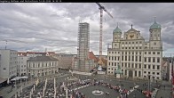 Archiv Foto Webcam Augsburger Rathausplatz und Perlachturm 15:00