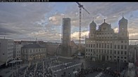 Archiv Foto Webcam Augsburger Rathausplatz und Perlachturm 17:00