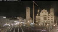 Archiv Foto Webcam Augsburger Rathausplatz und Perlachturm 19:00