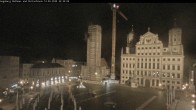 Archiv Foto Webcam Augsburger Rathausplatz und Perlachturm 21:00