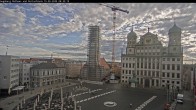 Archiv Foto Webcam Augsburger Rathausplatz und Perlachturm 07:00