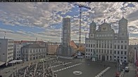 Archiv Foto Webcam Augsburger Rathausplatz und Perlachturm 08:00