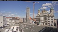 Archiv Foto Webcam Augsburger Rathausplatz und Perlachturm 13:00