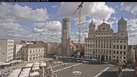 Archiv Foto Webcam Augsburger Rathausplatz und Perlachturm 09:00