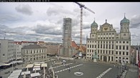 Archiv Foto Webcam Augsburger Rathausplatz und Perlachturm 13:00