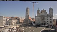 Archiv Foto Webcam Augsburger Rathausplatz und Perlachturm 09:00
