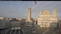 Archiv Foto Webcam Augsburger Rathausplatz und Perlachturm 17:00
