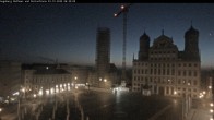 Archiv Foto Webcam Augsburger Rathausplatz und Perlachturm 05:00
