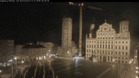 Archiv Foto Webcam Augsburger Rathausplatz und Perlachturm 23:00