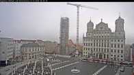 Archiv Foto Webcam Augsburger Rathausplatz und Perlachturm 07:00