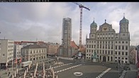 Archiv Foto Webcam Augsburger Rathausplatz und Perlachturm 09:00