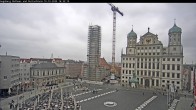 Archiv Foto Webcam Augsburger Rathausplatz und Perlachturm 15:00