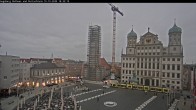 Archiv Foto Webcam Augsburger Rathausplatz und Perlachturm 17:00
