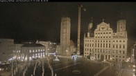 Archiv Foto Webcam Augsburger Rathausplatz und Perlachturm 19:00