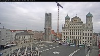 Archiv Foto Webcam Augsburger Rathausplatz und Perlachturm 07:00