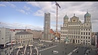Archiv Foto Webcam Augsburger Rathausplatz und Perlachturm 13:00