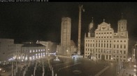 Archiv Foto Webcam Augsburger Rathausplatz und Perlachturm 19:00