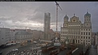 Archiv Foto Webcam Augsburger Rathausplatz und Perlachturm 07:00