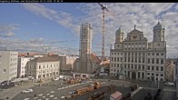 Archiv Foto Webcam Augsburger Rathausplatz und Perlachturm 09:00