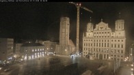 Archiv Foto Webcam Augsburger Rathausplatz und Perlachturm 21:00