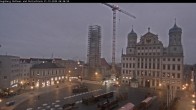 Archiv Foto Webcam Augsburger Rathausplatz und Perlachturm 05:00