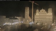 Archiv Foto Webcam Augsburger Rathausplatz und Perlachturm 19:00