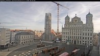 Archiv Foto Webcam Augsburger Rathausplatz und Perlachturm 07:00
