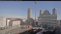 Archiv Foto Webcam Augsburger Rathausplatz und Perlachturm 09:00