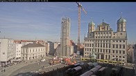 Archiv Foto Webcam Augsburger Rathausplatz und Perlachturm 11:00
