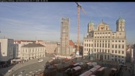 Archiv Foto Webcam Augsburger Rathausplatz und Perlachturm 13:00