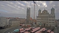 Archiv Foto Webcam Augsburger Rathausplatz und Perlachturm 07:00
