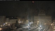Archiv Foto Webcam Augsburger Rathausplatz und Perlachturm 01:00