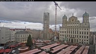 Archiv Foto Webcam Augsburger Rathausplatz und Perlachturm 09:00