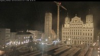 Archiv Foto Webcam Augsburger Rathausplatz und Perlachturm 19:00