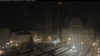 Archiv Foto Webcam Augsburger Rathausplatz und Perlachturm 23:00