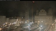 Archiv Foto Webcam Augsburger Rathausplatz und Perlachturm 05:00