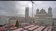 Archiv Foto Webcam Augsburger Rathausplatz und Perlachturm 09:00