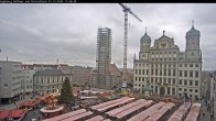Archiv Foto Webcam Augsburger Rathausplatz und Perlachturm 10:00