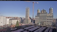 Archiv Foto Webcam Augsburger Rathausplatz und Perlachturm 11:00