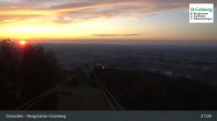 Archiv Foto Webcam Gmunden: Grünberger Seilbahn 02:00