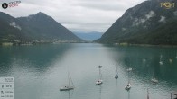 Archiv Foto Webcam Achensee: Blick vom Hotel Post am Achensee 13:00