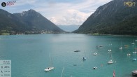 Archiv Foto Webcam Achensee: Blick vom Hotel Post am Achensee 13:00