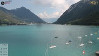 Archiv Foto Webcam Achensee: Blick vom Hotel Post am Achensee 15:00