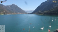 Archiv Foto Webcam Achensee: Blick vom Hotel Post am Achensee 13:00