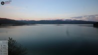 Archived image Webcam Lake Walchensee: View Hotel Karwendelblick 19:00