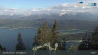 Archived image Webcam Herzogstand: View Lake Kochel 18:00