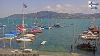 Archived image Webcam Attersee: View at Union Yacht Club 13:00