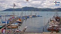Archiv Foto Webcam Blick vom Union Yacht Club am Attersee 13:00