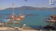 Archiv Foto Webcam Blick vom Union Yacht Club am Attersee 13:00