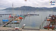 Archiv Foto Webcam Blick vom Union Yacht Club am Attersee 13:00
